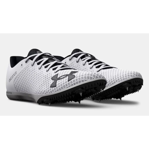 Under Armour Mens Size 12 Womens 13.5 Track Shoes White Kick Distance Running 4 main image 5